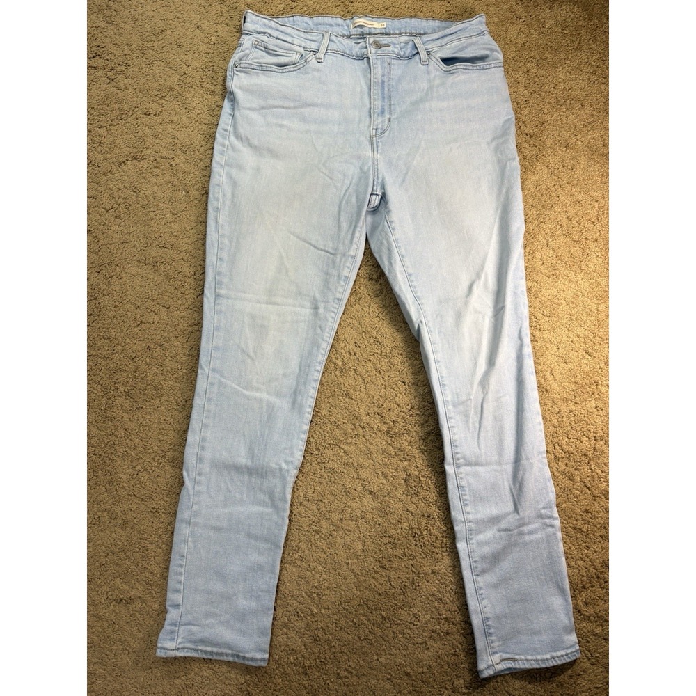 Levis 721‎ High Rise Skinny Jeans Women 33x30 Light Blue Denim Preppy